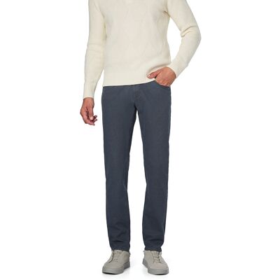 GARDEUR Herren Hose blau Baumwolle meliert 33/34 GARDEUR Herren Hose blau Baumwolle meliert 33/34