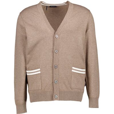 MAERZ Muenchen Herren Cardigan beige unifarben 56 (XXL) MAERZ Muenchen Herren Cardigan beige unifarben 56 (XXL)