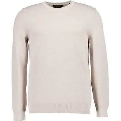 Marc O'Polo Herren Pullover beige Baumwolle unifarben L Marc O'Polo Herren Pullover beige Baumwolle unifarben L
