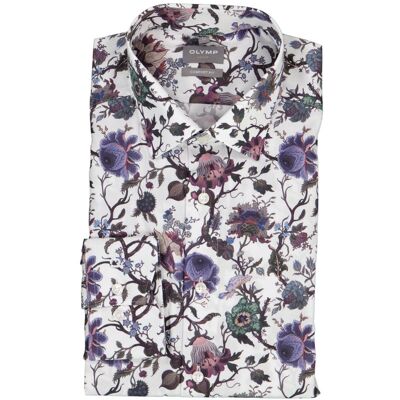 OLYMP Herren Hemd mehrfarbig Baumwolle geblümt Comfort Fit 46 OLYMP Herren Hemd mehrfarbig Baumwolle geblümt Comfort Fit 46