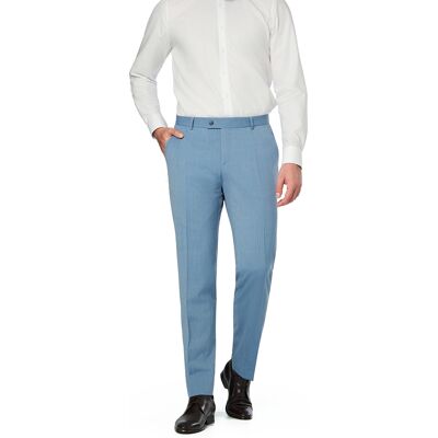 bugatti Herren Hose blau Schurwoll-Stretch meliert 50 bugatti Herren Hose blau Schurwoll-Stretch meliert 50