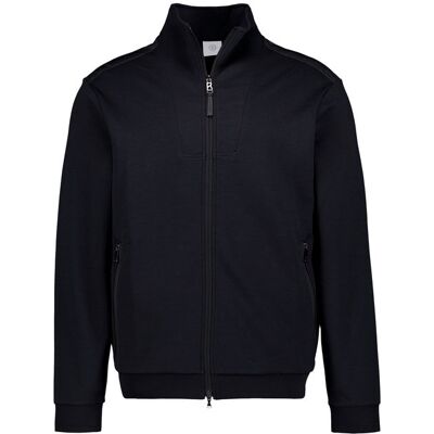 BOGNER Herren Sweatjacke schwarz Baumwolle unifarben M BOGNER Herren Sweatjacke schwarz Baumwolle unifarben M