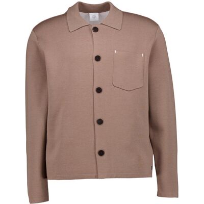 BOGNER Herren Strickjacke braun Schurwolle unifarben M BOGNER Herren Strickjacke braun Schurwolle unifarben M