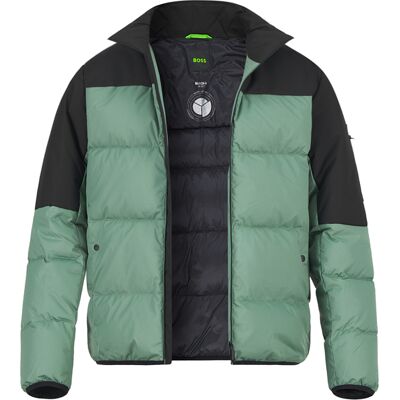 BOSS Green Herren Jacke grün Mikrofaser unifarben L BOSS Green Herren Jacke grün Mikrofaser unifarben L