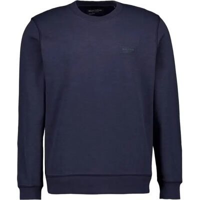Marc O'Polo Herren Sweatshirt blau Baumwolle unifarben M Marc O'Polo Herren Sweatshirt blau Baumwolle unifarben M