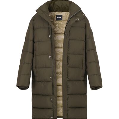 BOSS Black Herren Steppparka grün Mikrofaser unifarben 52 (L) BOSS Black Herren Steppparka grün Mikrofaser unifarben 52 (L)