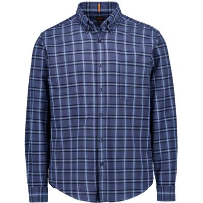 BOSS Orange Herren Hemd blau Baumwolle kariert S BOSS Orange Herren Hemd blau Baumwolle kariert S