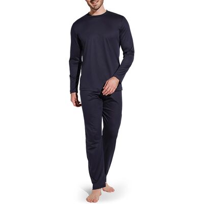 Zimmerli Herren Pyjama blau Jersey-Baumwolle unifarben L Zimmerli Herren Pyjama blau Jersey-Baumwolle unifarben L