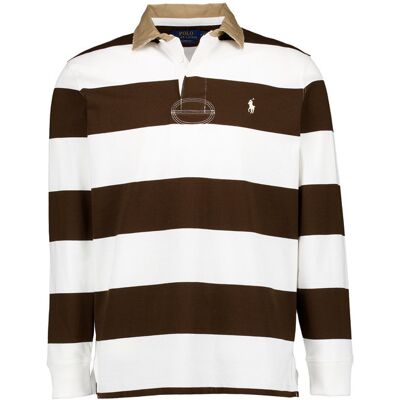 Polo Ralph Lauren Herren Rugby-Shirt braun Baumwolle gestreift XL Polo Ralph Lauren Herren Rugby-Shirt braun Baumwolle gestreift XL