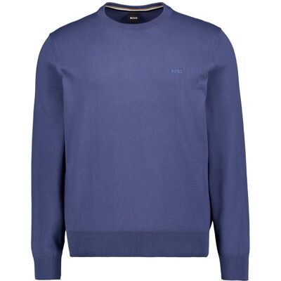 BOSS Black Herren Pullover blau Baumwolle unifarben S BOSS Black Herren Pullover blau Baumwolle unifarben S