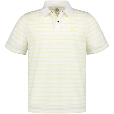 BOGNER Herren Polo-Shirt beige Baumwoll gestreift L BOGNER Herren Polo-Shirt beige Baumwoll gestreift L