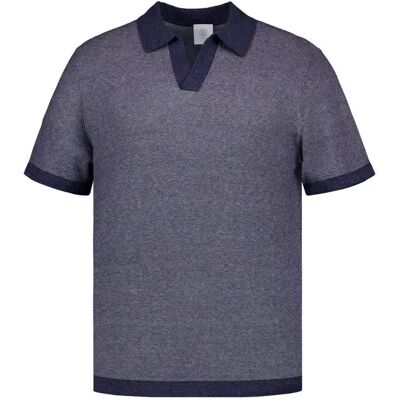 BOGNER Herren Polo-Shirt blau meliert M BOGNER Herren Polo-Shirt blau meliert M