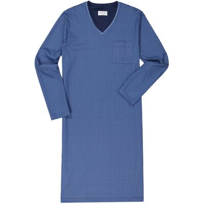Novila Herren Nachthemd blau Jersey-Baumwolle 50/52 Novila Herren Nachthemd blau Jersey-Baumwolle 50/52