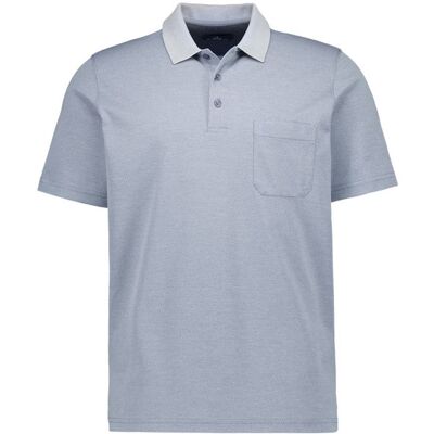 RAGMAN Herren Polo-Shirt blau Baumwoll-Jersey gemustert 3XL RAGMAN Herren Polo-Shirt blau Baumwoll-Jersey gemustert 3XL