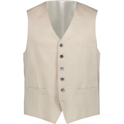 JOOP! Herren Weste beige meliert Slim Fit 48 JOOP! Herren Weste beige meliert Slim Fit 48