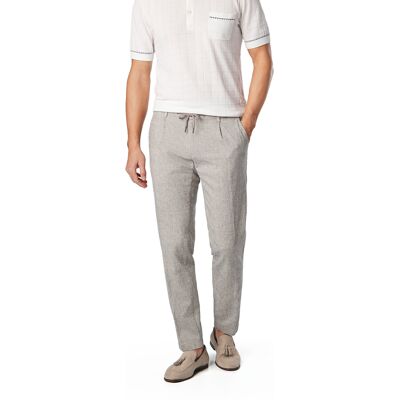 bugatti Herren Hose grau Baumwolle-Leinen meliert 33/32 bugatti Herren Hose grau Baumwolle-Leinen meliert 33/32