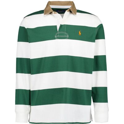 Polo Ralph Lauren Herren Rugby-Shirt grün Baumwolle gestreift S Polo Ralph Lauren Herren Rugby-Shirt grün Baumwolle gestreift S