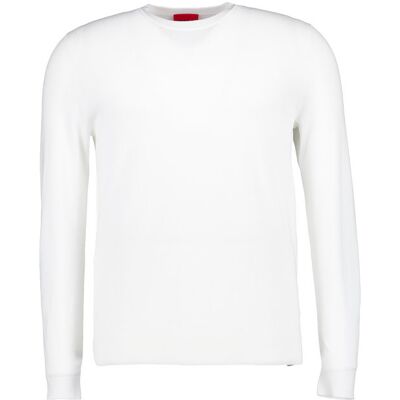 HUGO Herren Pullover weiß unifarben S HUGO Herren Pullover weiß unifarben S