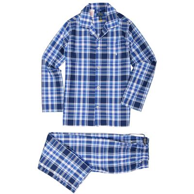 Polo Ralph Lauren Herren Pyjama blau Baumwolle kariert XXL Polo Ralph Lauren Herren Pyjama blau Baumwolle kariert XXL