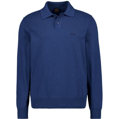 BOSS Orange Herren Pullover blau unifarben M BOSS Orange Herren Pullover blau unifarben M
