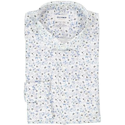 OLYMP Herren Hemd blau Kent gemustert 42 OLYMP Herren Hemd blau Kent gemustert 42