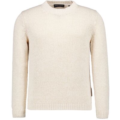 Marc O'Polo Herren Pullover beige Baumwolle unifarben L Marc O'Polo Herren Pullover beige Baumwolle unifarben L