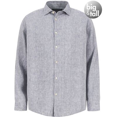 Marc O'Polo Herren Hemd blau meliert 5XL Marc O'Polo Herren Hemd blau meliert 5XL
