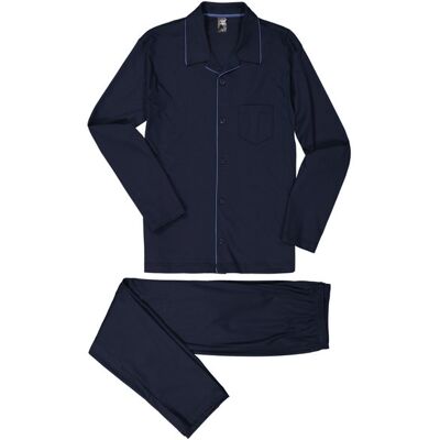 CALIDA Herren Pyjama blau Jersey-Baumwolle unifarben XXL CALIDA Herren Pyjama blau Jersey-Baumwolle unifarben XXL