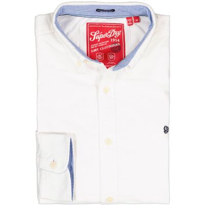 Superdry Herren Hemd weiß L Superdry Herren Hemd weiß L