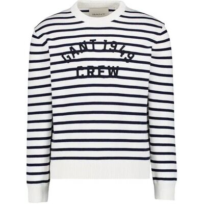 Gant Herren Pullover weiß Gestreift XXL Gant Herren Pullover weiß Gestreift XXL