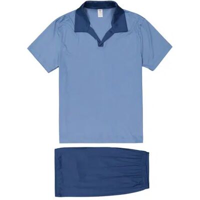CALIDA Herren Pyjama blau Jersey-Baumwolle unifarben XXL CALIDA Herren Pyjama blau Jersey-Baumwolle unifarben XXL