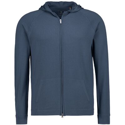 BOGGI MILANO Herren Sweatjacke blau Merinowolle unifarben S BOGGI MILANO Herren Sweatjacke blau Merinowolle unifarben S