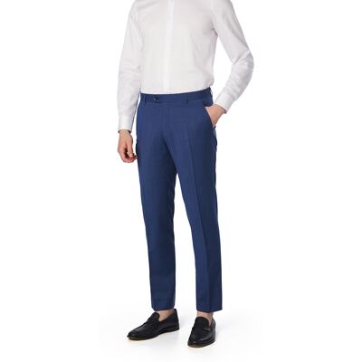 bugatti Herren Hose blau Schurwoll-Stretch meliert 54 bugatti Herren Hose blau Schurwoll-Stretch meliert 54