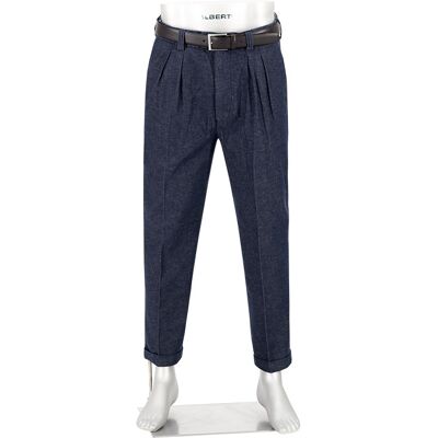 Alberto Herren Hosen blau Leinen 33/34 Alberto Herren Hosen blau Leinen 33/34