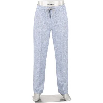 Alberto Herren Hosen blau Leinen 33/30 Alberto Herren Hosen blau Leinen 33/30