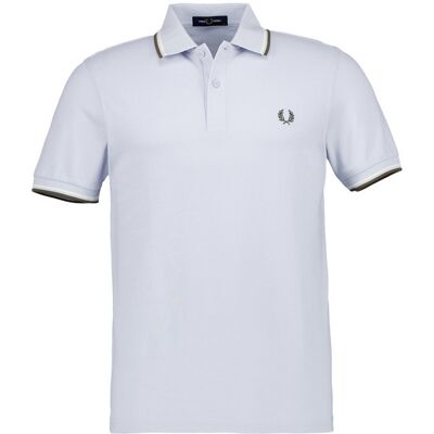 Fred Perry Herren Polo-Shirt blau Baumwoll-Piqué S Fred Perry Herren Polo-Shirt blau Baumwoll-Piqué S