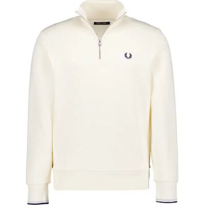 Fred Perry Herren Troyer weiß unifarben L Fred Perry Herren Troyer weiß unifarben L
