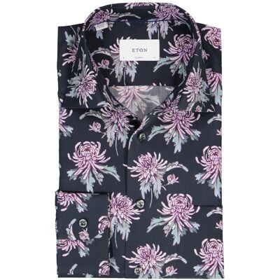 ETON Herren Hemd lila Baumwolle geblümt 44 ETON Herren Hemd lila Baumwolle geblümt 44