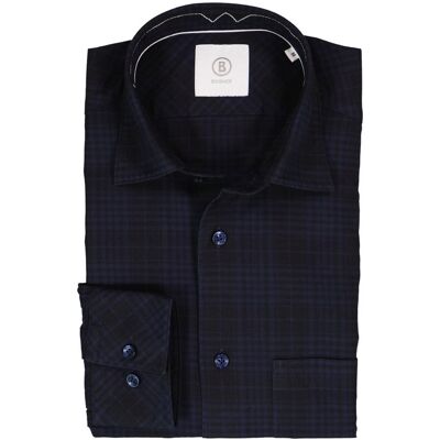BOGNER Herren Hemd blau Flanell kariert M BOGNER Herren Hemd blau Flanell kariert M