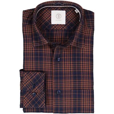 BOGNER Herren Hemd blau Flanell kariert M BOGNER Herren Hemd blau Flanell kariert M
