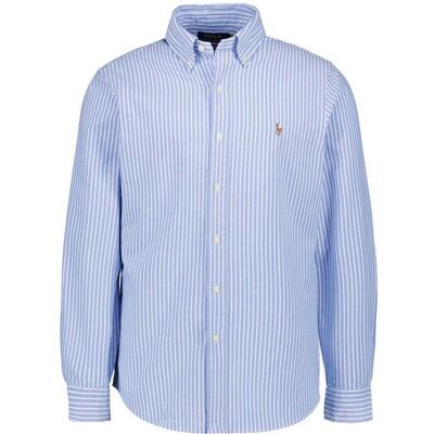 Polo Ralph Lauren Herren Hemd blau Oxford gestreift M Polo Ralph Lauren Herren Hemd blau Oxford gestreift M