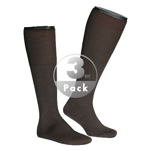 Falke Herren Kniestrümpfe braun Schur-Wolle unifarben 43-44