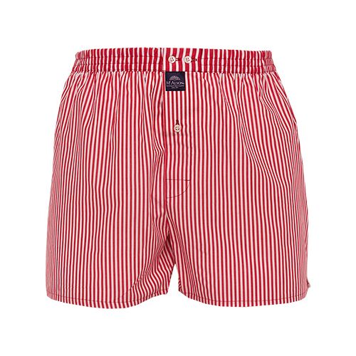 MC ALSON Herren Boxershorts rot Baumwolle & Mix Gestreift 5 (M)