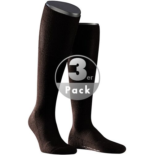 Falke Herren Kniestrümpfe braun Schur-Wolle 43-44