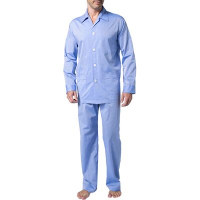 DEREK ROSE Herren Pyjama Set blau Baumwolle & Mix unifarben Classic Fit XL DEREK ROSE Herren Pyjama Set blau Baumwolle & Mix unifarben Classic Fit XL