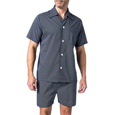 DEREK ROSE Herren Pyjama Set blau Baumwolle & Mix Gemustert Classic Fit XXL DEREK ROSE Herren Pyjama Set blau Baumwolle & Mix Gemustert Classic Fit XXL