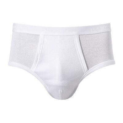 HANRO Herren Slip weiß Baumwolle unifarben 5 (M) HANRO Herren Slip weiß Baumwolle unifarben 5 (M)