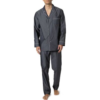 Zimmerli Herren Pyjama grau Popeline Stoff unifarben L Zimmerli Herren Pyjama grau Popeline Stoff unifarben L