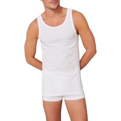 Schiesser Herren Unterhemd weiß Baumwolle unifarben 6 (L) Schiesser Herren Unterhemd weiß Baumwolle unifarben 6 (L)