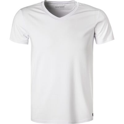 bruno banani Herren V-Shirt weiß Baumwolle unifarben 6 (L) bruno banani Herren V-Shirt weiß Baumwolle unifarben 6 (L)